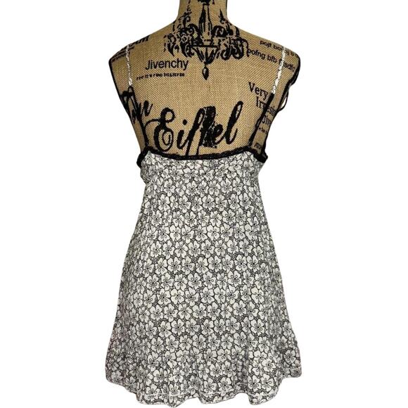 Victorias Secret Floral Lace Slip Dress Black White Size Large Trashy Y2k Grunge - Picture 2 of 4
